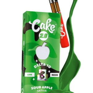 Sour Apple - Cake Delta 10 Live Resin Disposable Vape 2G