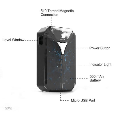 Hato Portable Vape Pen Battery with C2 Coil