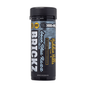 Sour Blue Razz - Hidden Hills Brickz Gummies 15000MG